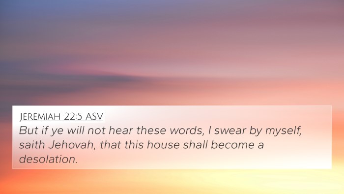 Jeremiah 22:5 ASV 4K Wallpaper - But if ye will not hear these words, I swear by - 4K Wallpaper Bible Verse