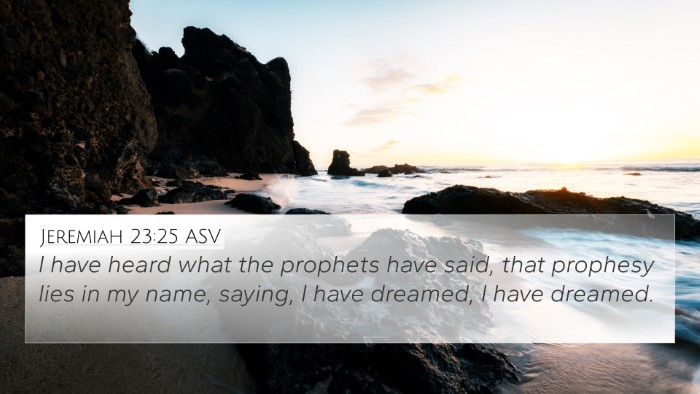 Jeremiah 23:25 ASV Bible Verse Image