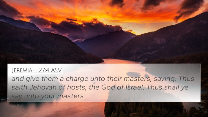 Jeremiah 27:4 ASV Bible Verse Image