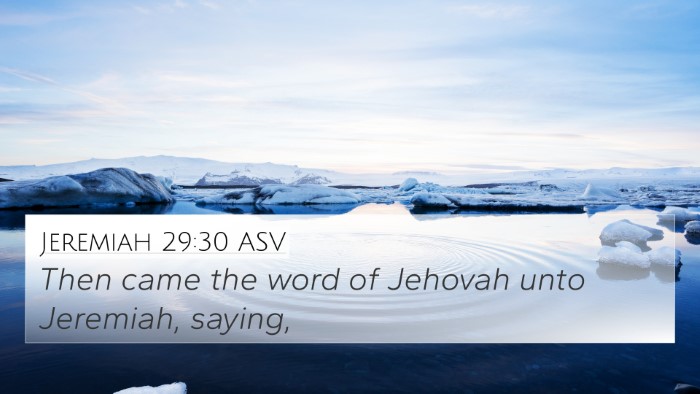 Jeremiah 29:30 ASV Bible Verse Image