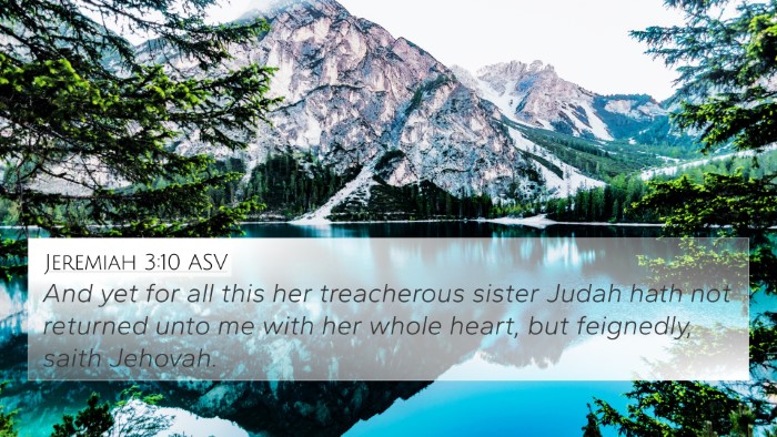 Jeremiah 3:10 ASV Bible Verse Image