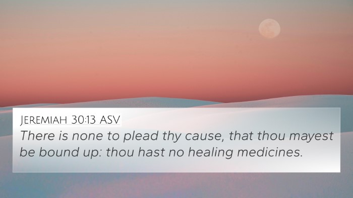 Jeremiah 30:13 ASV Bible Verse Image
