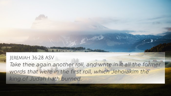Jeremiah 36:28 ASV Bible Verse Image