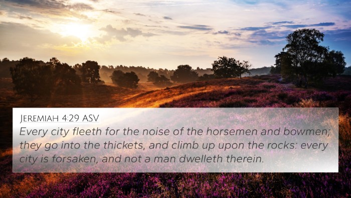 Jeremiah 4:29 ASV Bible Verse Image