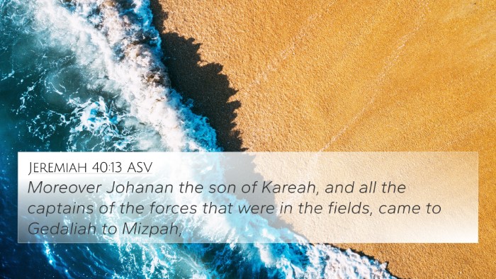Jeremiah 40:13 ASV Bible Verse Image