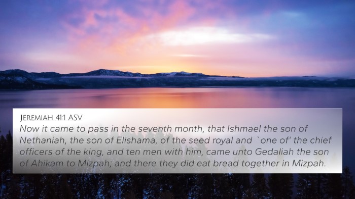 Jeremiah 41:1 ASV 4K Wallpaper - Now it came to pass in the seventh month, that - 4K Wallpaper Bible Verse