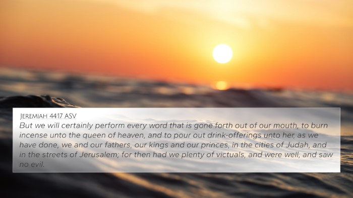 Jeremiah 44:17 ASV Bible Verse Image