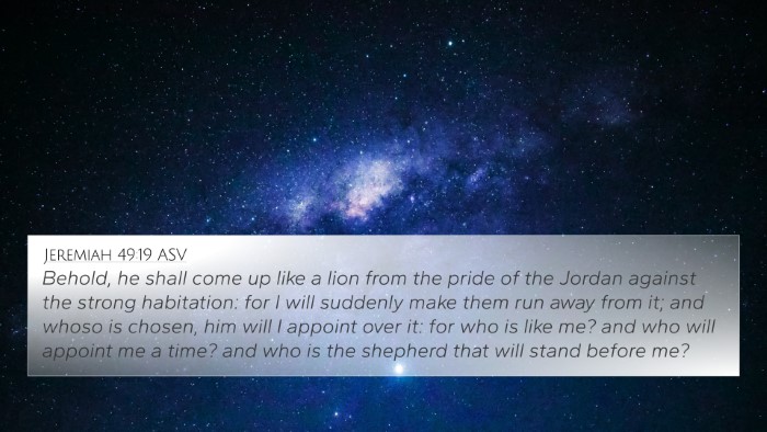 Jeremiah 49:19 ASV Bible Verse Image