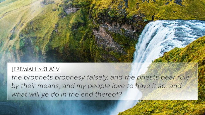 Jeremiah 5:31 ASV Bible Verse Image