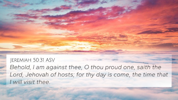 Jeremiah 50:31 ASV Bible Verse Image