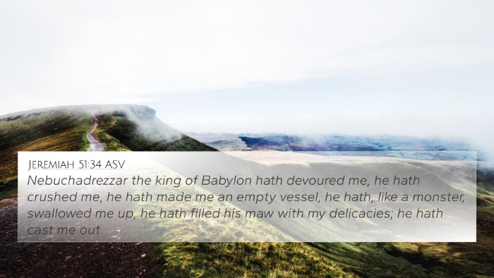 Jeremiah 51:34 ASV Bible Verse Image