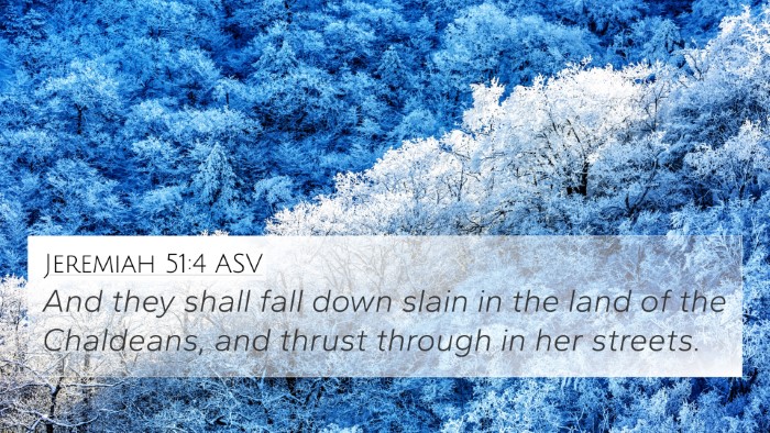 Jeremiah 51:4 ASV Bible Verse Image
