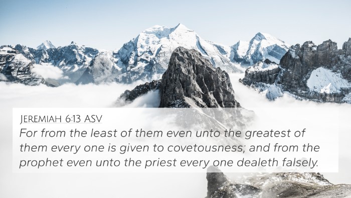 Jeremiah 6:13 ASV Bible Verse Image