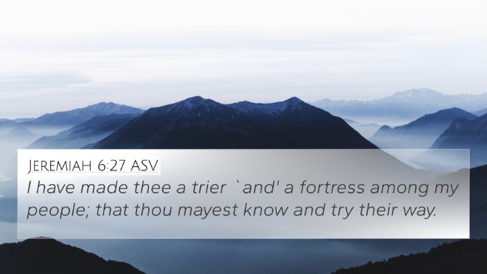 Jeremiah 6:27 ASV 4K Wallpaper - I have made thee a trier `and' a fortress among - 4K Wallpaper Bible Verse