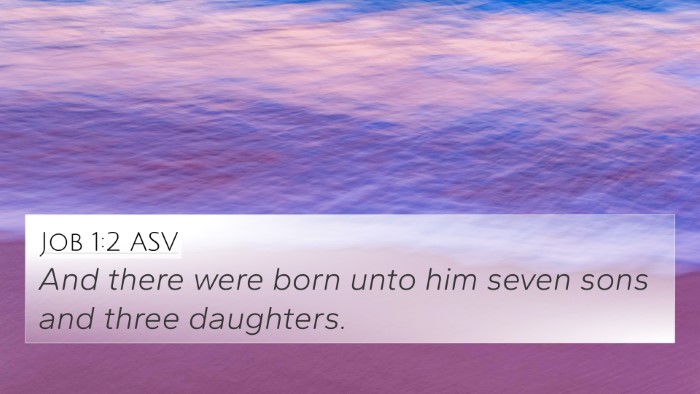 Job 1:2 ASV 4K Wallpaper - And there were born unto him seven sons and three - 4K Wallpaper Bible Verse