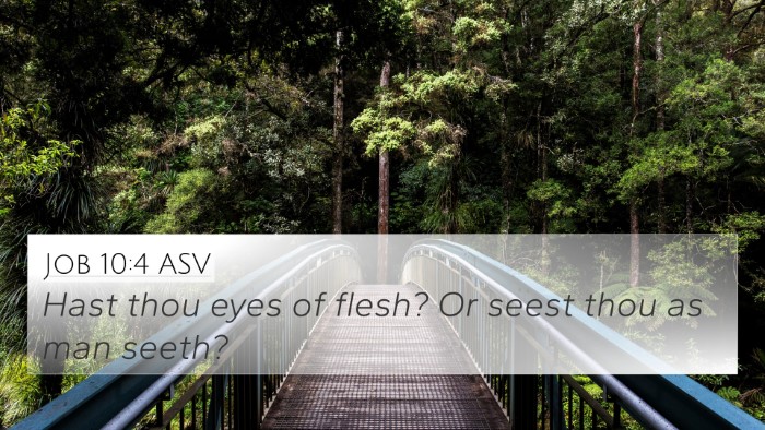 Job 10:4 ASV 4K Wallpaper - Hast thou eyes of flesh? Or seest thou as man - 4K Wallpaper Bible Verse
