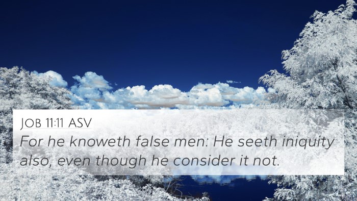 Job 11:11 ASV Bible Verse Image