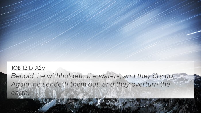 Job 12:15 ASV Bible Verse Image