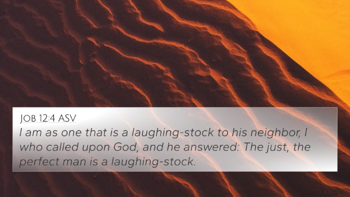 Job 12:4 ASV Bible Verse Image