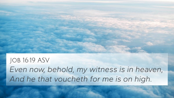 Job 16:19 ASV 4K Wallpaper - Even now, behold, my witness is in heaven, And he - 4K Wallpaper Bible Verse