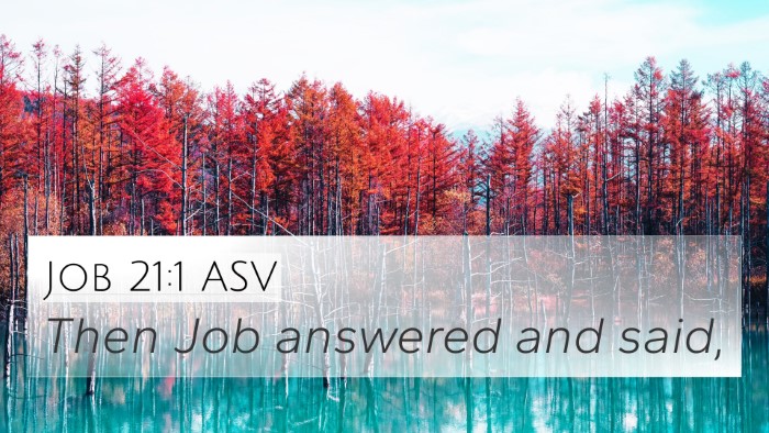 Job 21:1 ASV 4K Wallpaper - Then Job answered and - 4K Wallpaper Bible Verse