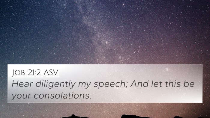 Job 21:2 ASV Bible Verse Image