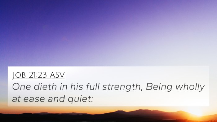 Job 21:23 ASV Bible Verse Image
