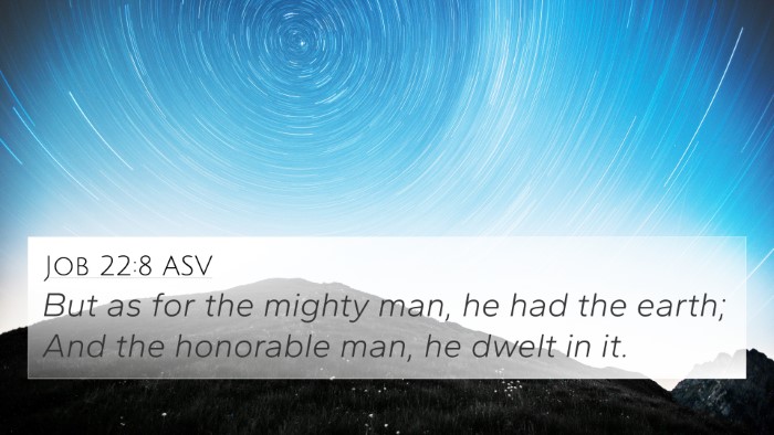Job 22:8 ASV Bible Verse Image
