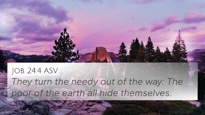 Job 24:4 ASV Bible Verse Image