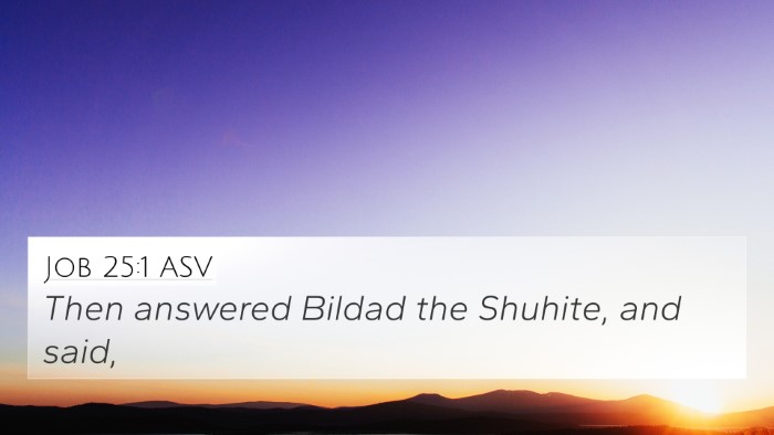 Job 25:1 ASV Bible Verse Image