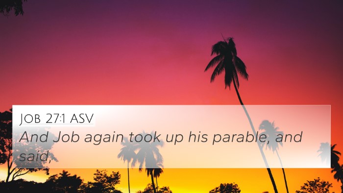 Job 27:1 ASV 4K Wallpaper - And Job again took up his parable, and - 4K Wallpaper Bible Verse