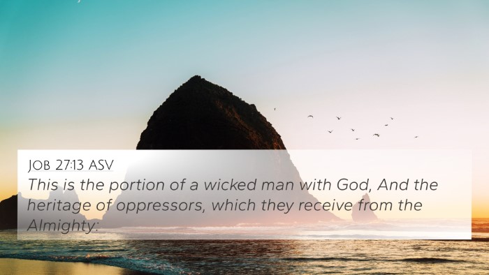 Job 27:13 ASV Bible Verse Image