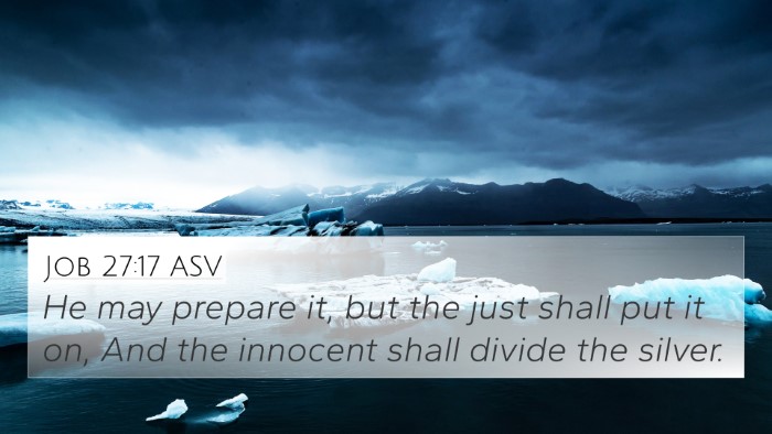 Job 27:17 ASV 4K Wallpaper - He may prepare it, but the just shall put it on, - 4K Wallpaper Bible Verse