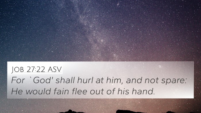 Job 27:22 ASV Bible Verse Image