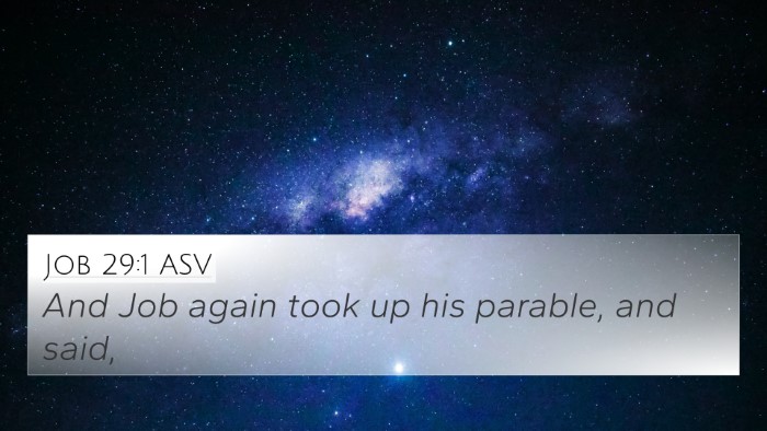 Job 29:1 ASV Bible Verse Image
