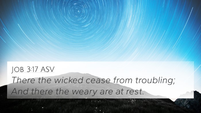 Job 3:17 ASV Bible Verse Image