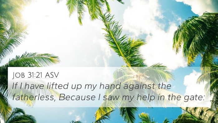 Job 31:21 ASV Bible Verse Image