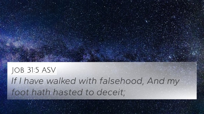Job 31:5 ASV 4K Wallpaper - If I have walked with falsehood, And my foot hath - 4K Wallpaper Bible Verse