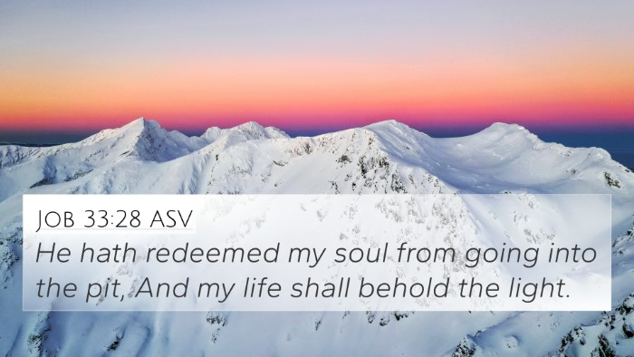 Job 33:28 ASV Bible Verse Image