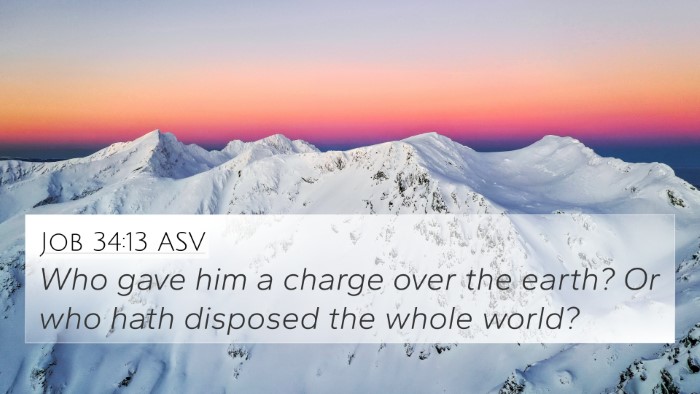 Job 34:13 ASV 4K Wallpaper - Who gave him a charge over the earth? Or who hath - 4K Wallpaper Bible Verse