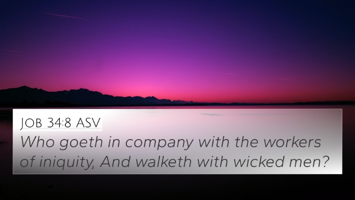 Job 34:8 ASV 4K Wallpaper - Who goeth in company with the workers of - 4K Wallpaper Bible Verse