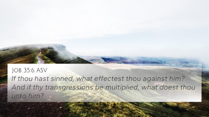 Job 35:6 ASV Bible Verse Image