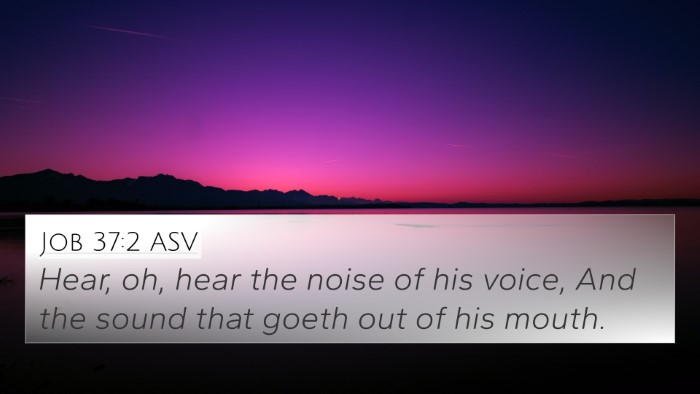 Job 37:2 ASV Bible Verse Image