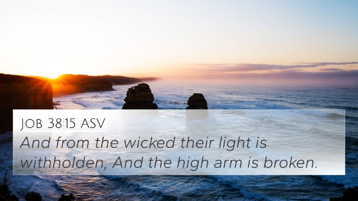 Job 38:15 ASV 4K Wallpaper - And from the wicked their light is withholden, - 4K Wallpaper Bible Verse