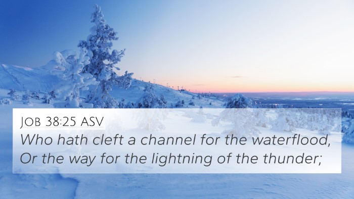 Job 38:25 ASV Bible Verse Image