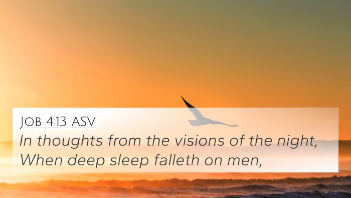 Job 4:13 ASV Bible Verse Image
