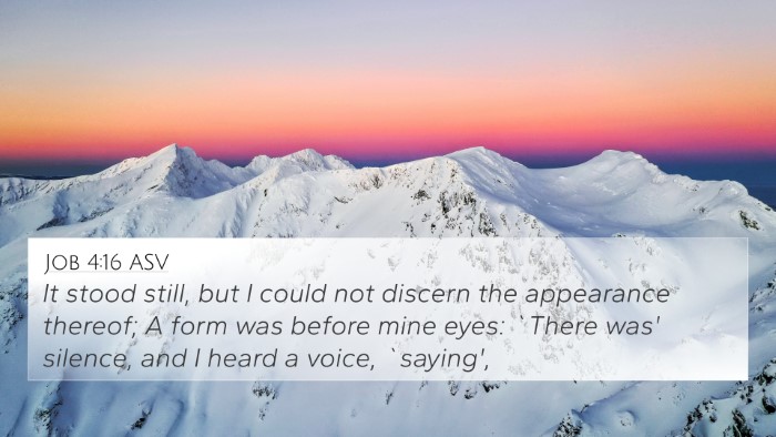 Job 4:16 ASV Bible Verse Image
