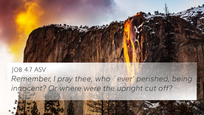 Job 4:7 ASV Bible Verse Image