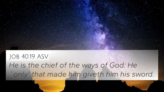 Job 40:19 ASV Bible Verse Image