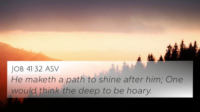Job 41:32 ASV 4K Wallpaper - He maketh a path to shine after him; One would - 4K Wallpaper Bible Verse